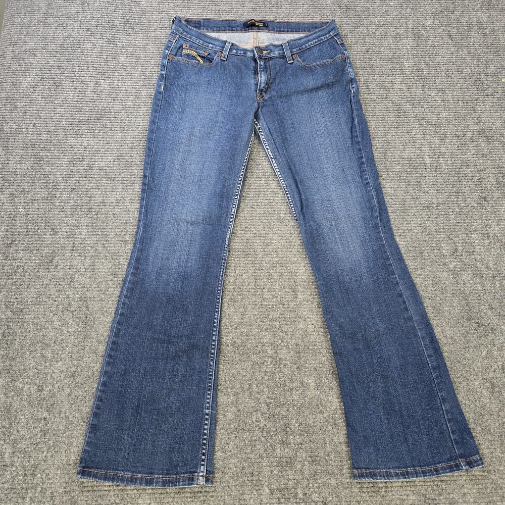 Levi's 524 Too Superlow Jeans Womens 14M 31x31 Blue Bootcut Low Rise Stretch Y2K